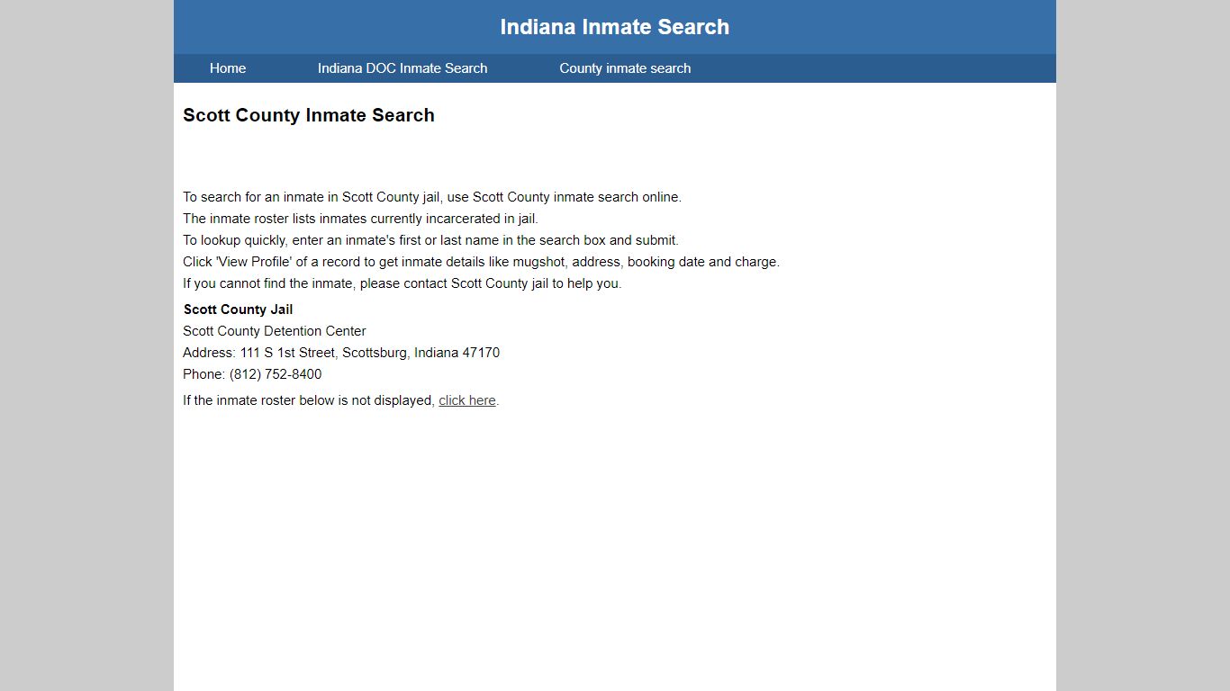Scott County Inmate Search